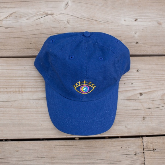 GOOD VIBES Dad Cap in Royal Blue - Picture 1 of 3